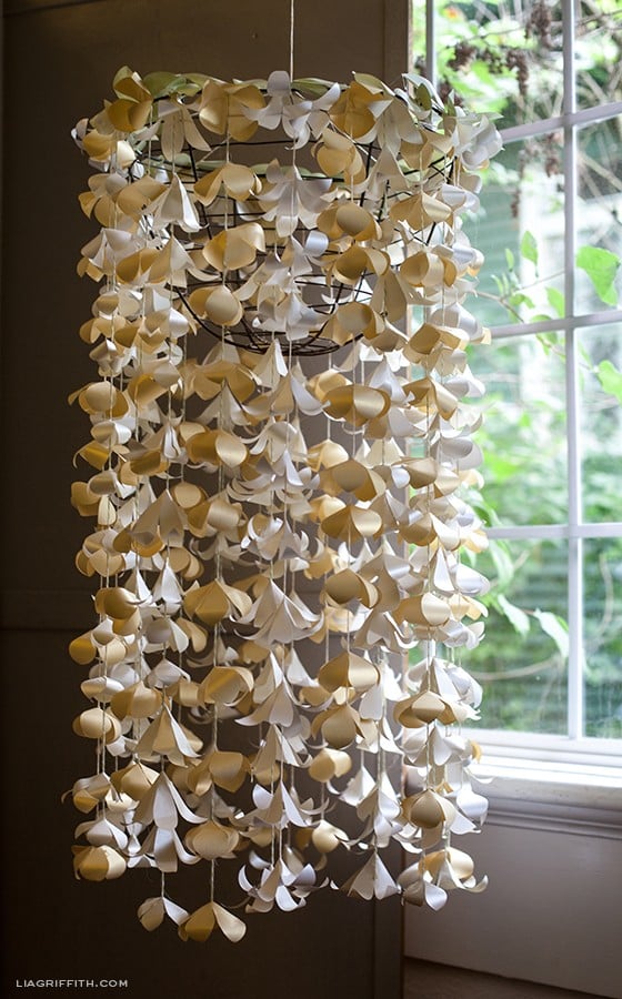 Paper Flower Chandelier